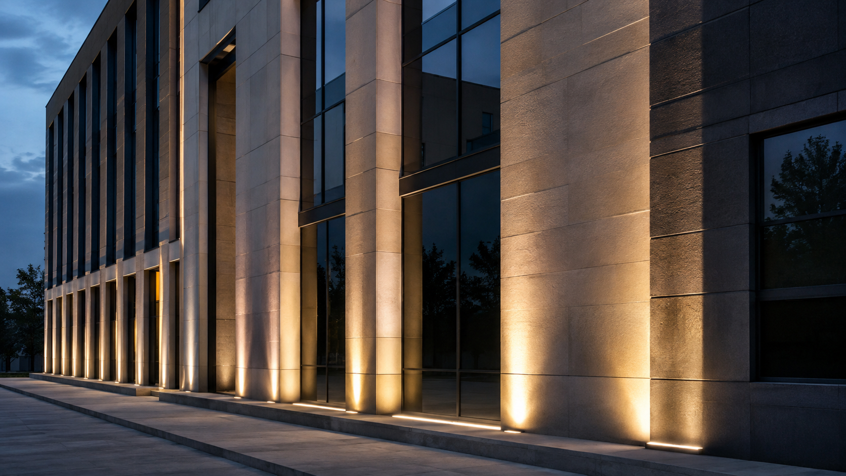 نورپردازی نمای ساختمان با وال واشر LED