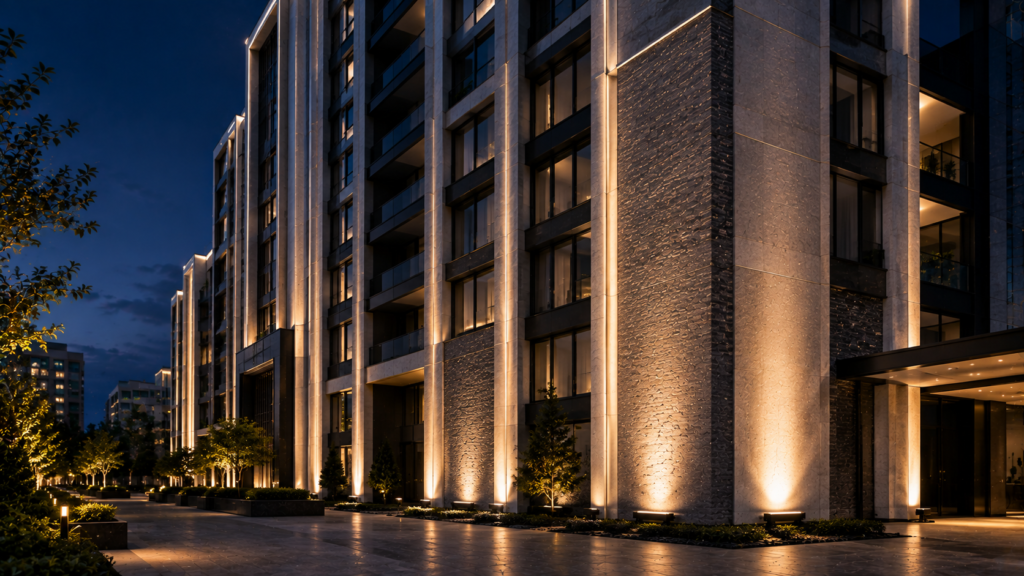 پوشش ارتفاع نمای ساختمان با وال واشر